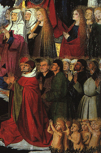 The Coronation of the Virgin, detail: the crowd iyu